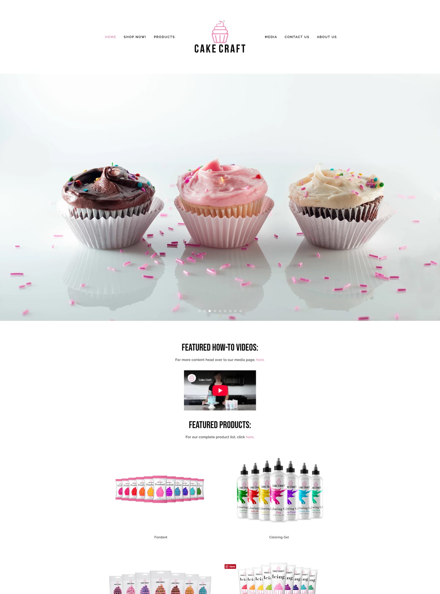 Cake Craft — website screenshot