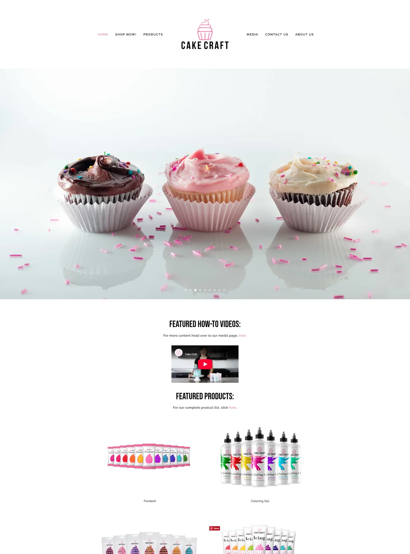 Cake Craft — website screenshot